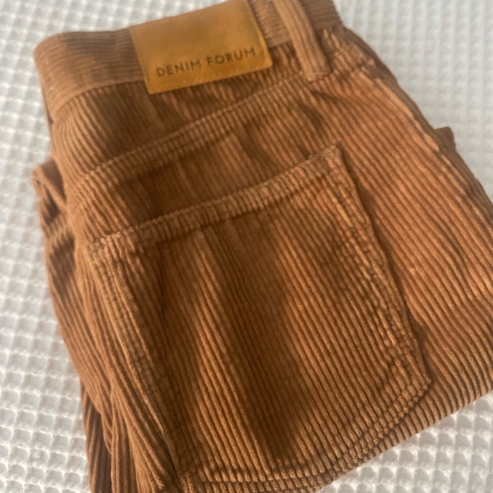 Aritzia Denim Forum Tan Corduroy Trousers